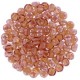 Czech 2-hole Cabochon beads 6mm Crystal Red Luster